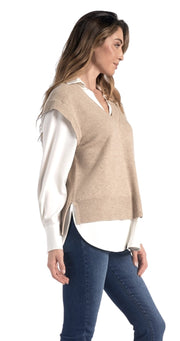 Sweater Vest Shirt Combo