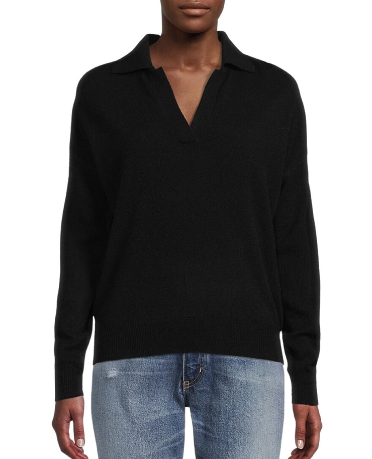 Long Sleeve Polo Collar Cashmere Sweater