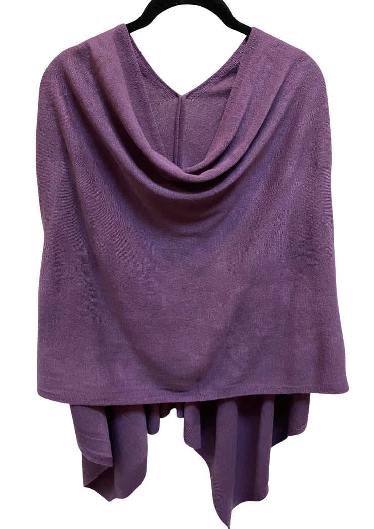 Lightweight Assorted Solid Colors Poncho