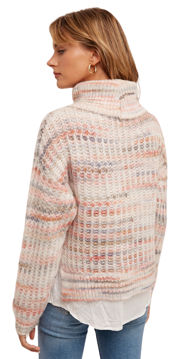 Turtleneck Sweater Twofer Top
