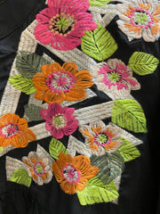 Short Sleeve Embroidered Tassel Top
