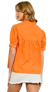 V- Neck Peplum Top