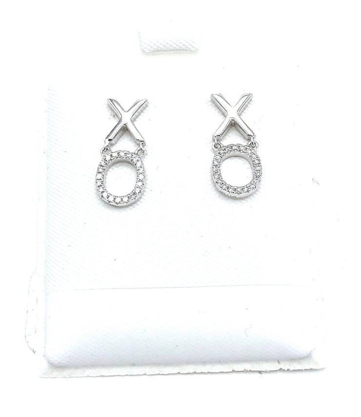 XO Diamond Earrings - RainTree Boutique 