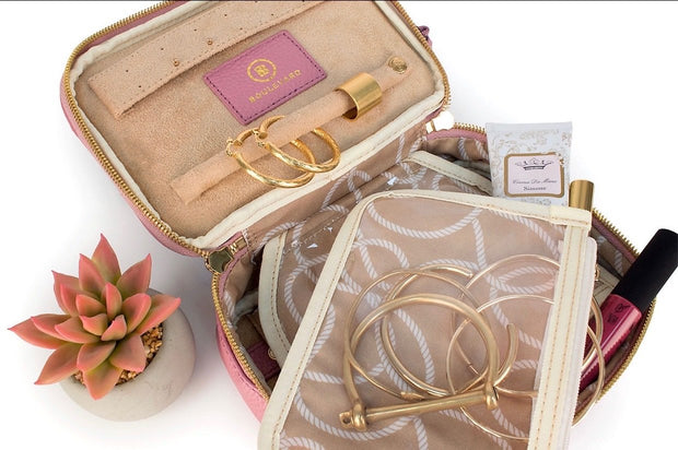 Isabella Leather Jewelry Case - RainTree Boutique 