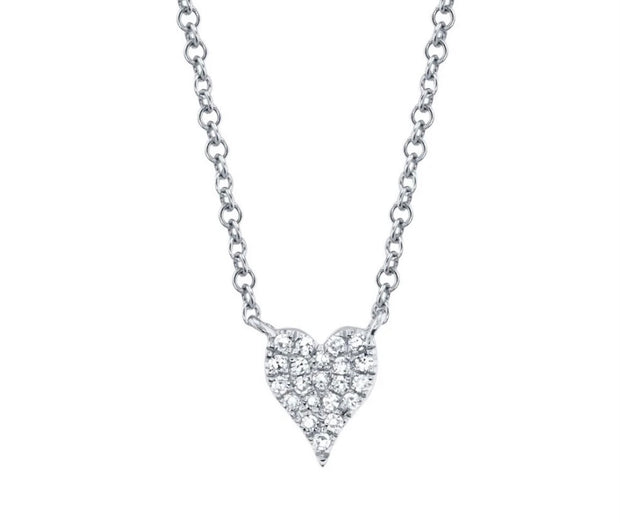 Paved Small Heart Necklace