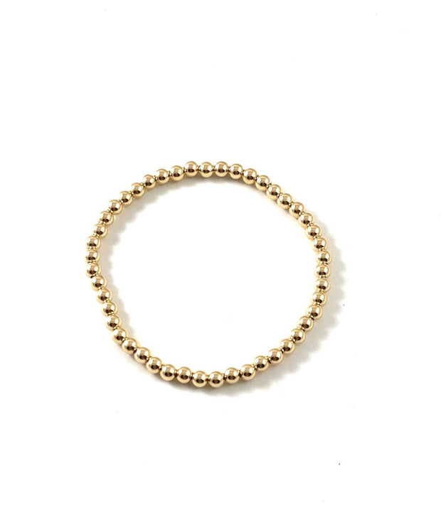 Gold Bead Stretch Bracelet - RainTree Boutique 