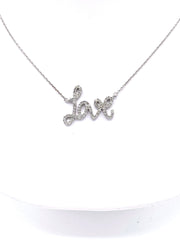 Script Diamond Love Necklace