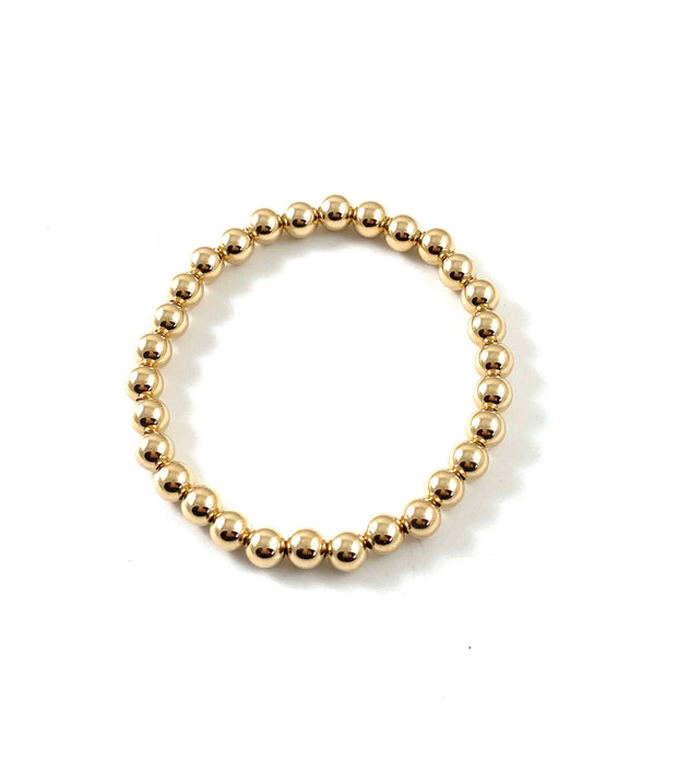 Gold Bead Stretch Bracelet - RainTree Boutique 