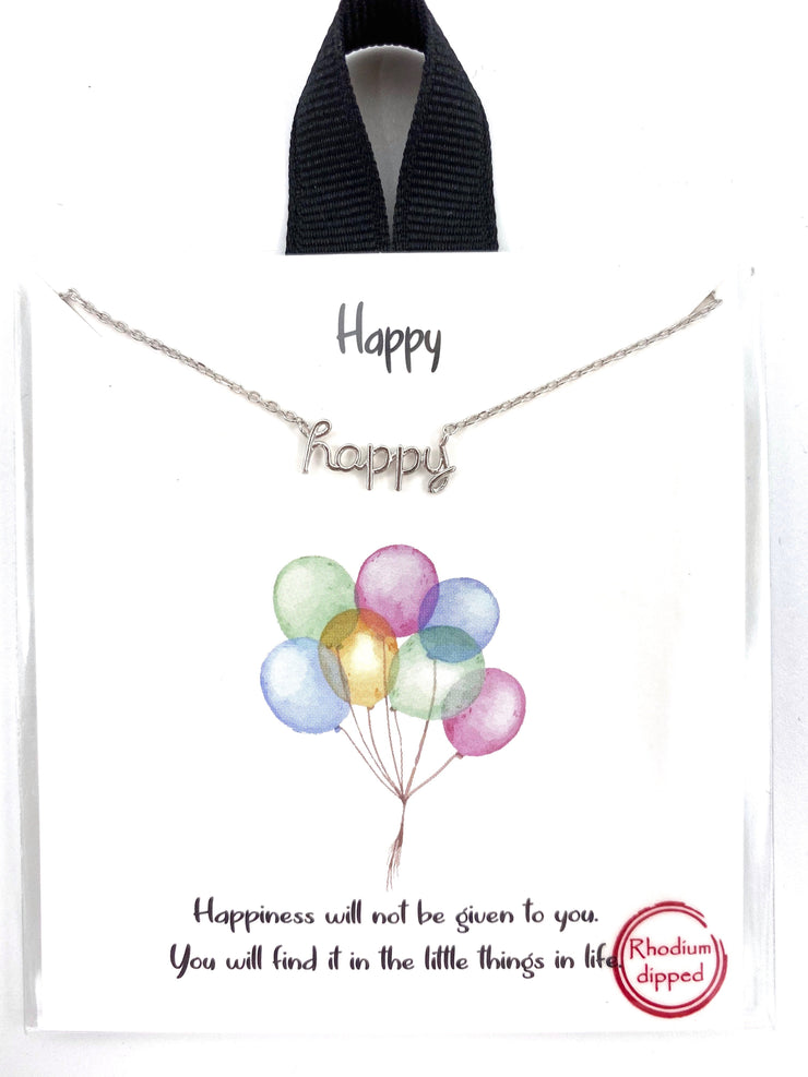 Happy Necklace - RainTree Boutique 